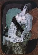 Juan Gris The clown with Guitar France oil painting artist